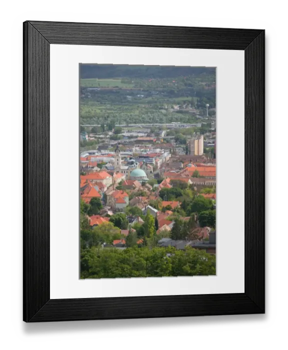 Framed Print : HUNGARY-Southern Transdanubia-PECS: City View from the North / Daytime Framed Print : HUNGARY-Southern Transdanubia-PECS: City View from the North / Daytime