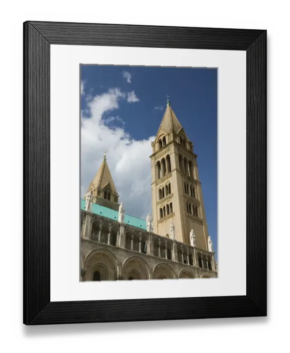 Framed Print : HUNGARY-Southern Transdanubia-PECS: Dom ter Square- Basilica of St. Peter (11th