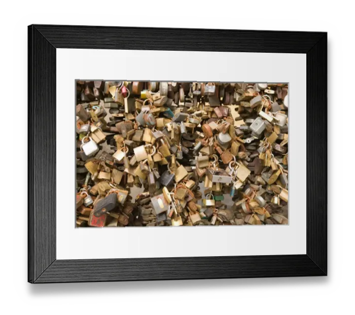 Framed Print : HUNGARY-Southern Transdanubia-PECS: Apaca utca Street - Lovers Locks