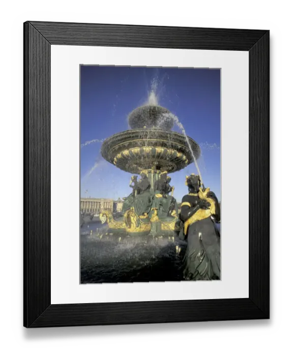 Framed Print : Europe, France, Paris Place de la Concorde, fountain Framed Print : Europe, France, Paris Place de la Concorde, fountain