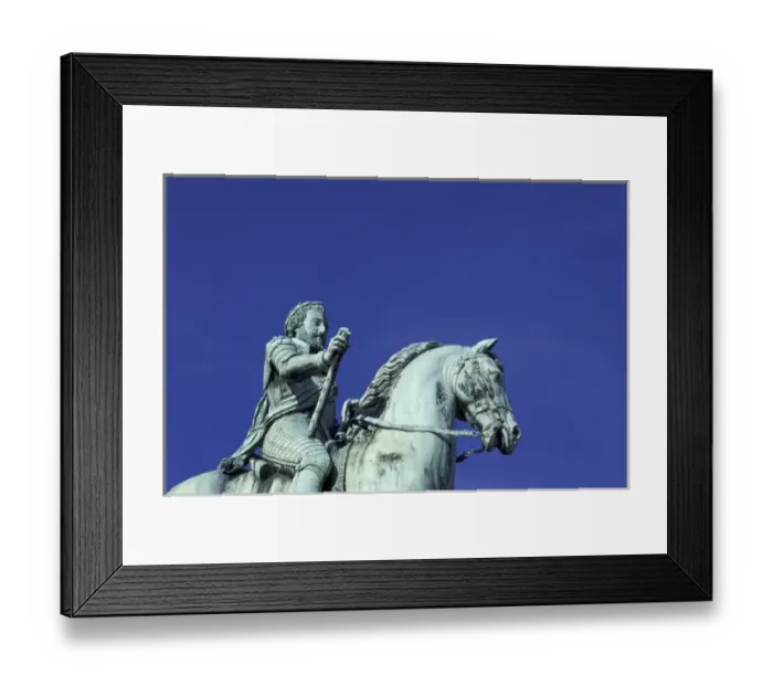 Framed Print : Europe, France, Paris. Ile de la Cite. Statue of King Henri IV