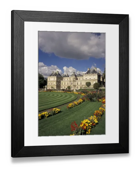 Framed Print : Europe, France, Paris. Jardin de Luxembourg, Palais de Luxembourg