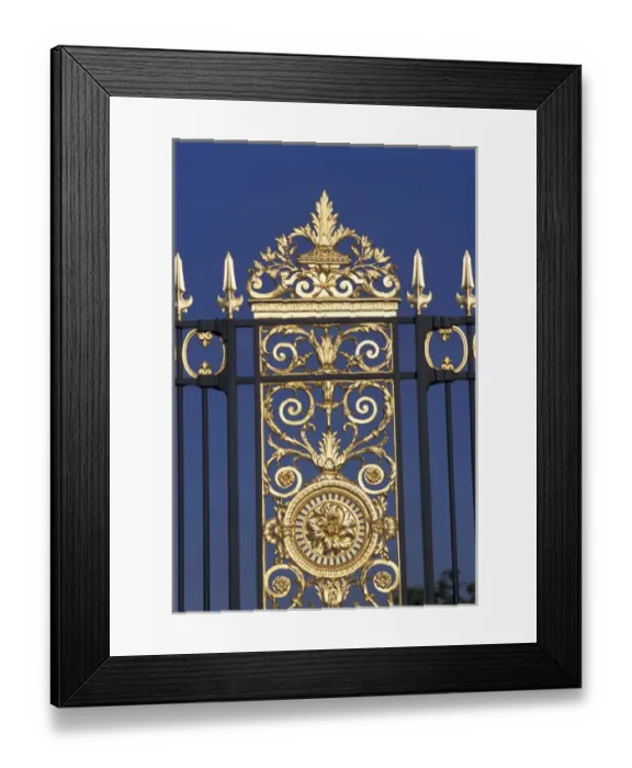 Framed Print : Europe, France, Paris. Place de la Concorde, Wrought iron fence. Tuileries garden Framed Print : Europe, France, Paris. Place de la Concorde, Wrought iron fence. Tuileries garden