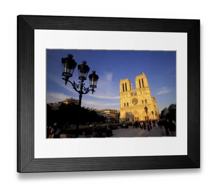 Framed Print : Europe, France, Paris. Notre Dame Cathedral, Place de la Parvis Framed Print : Europe, France, Paris. Notre Dame Cathedral, Place de la Parvis