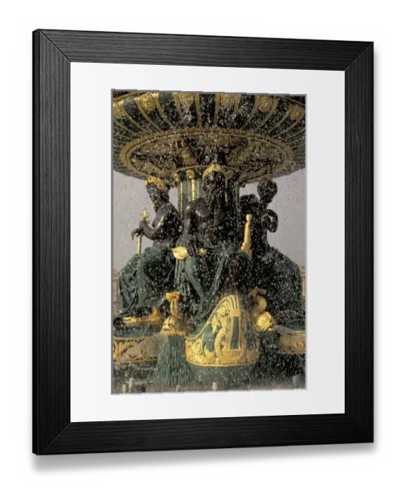 Framed Print : Europe, France, Paris. Place de la Concorde, fountain