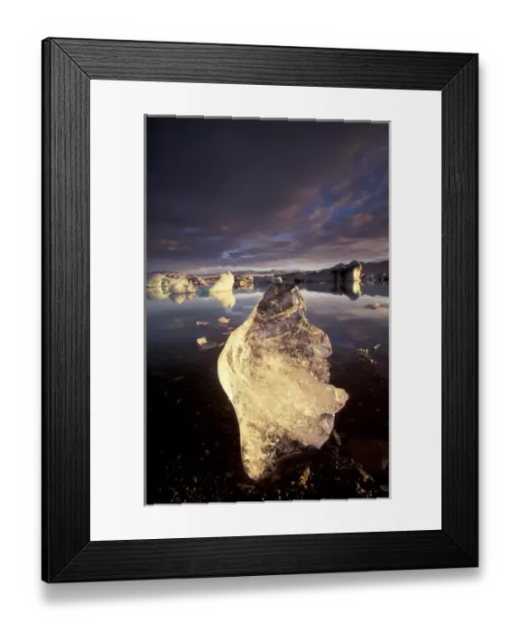 Framed Print : Europe, Iceland, Breioamrkurjokull Glacier region