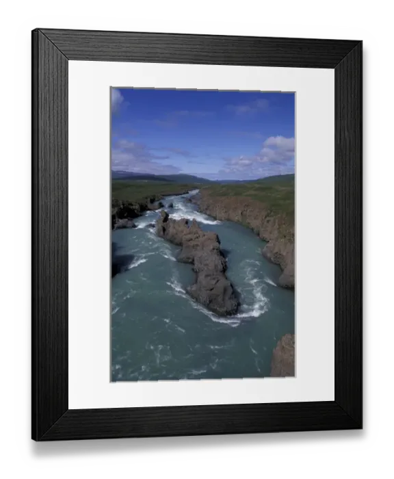 Framed Print : Iceland Skjalfandafljof River near Godafoss Falls in North Central Iceland Framed Print : Iceland Skjalfandafljof River near Godafoss Falls in North Central Iceland