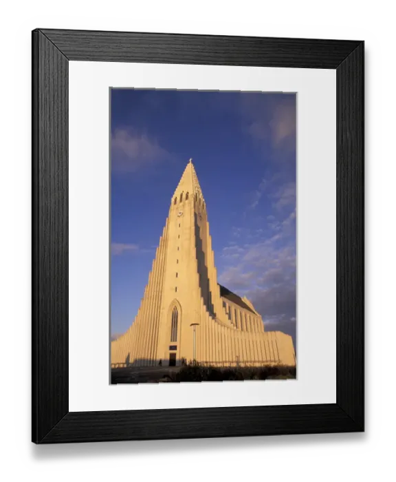 Framed Print : Iceland, Reykjavik Hallgrims Church, tallest building in Iceland, at sunset Framed Print : Iceland, Reykjavik Hallgrims Church, tallest building in Iceland, at sunset