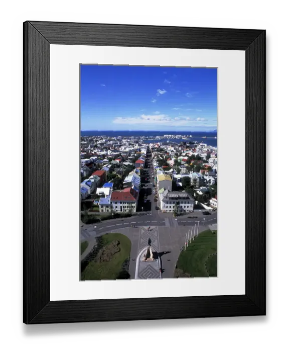 Framed Print : Aerial View of Reykjavik, Iceland from Hallgrims Church Framed Print : Aerial View of Reykjavik, Iceland from Hallgrims Church