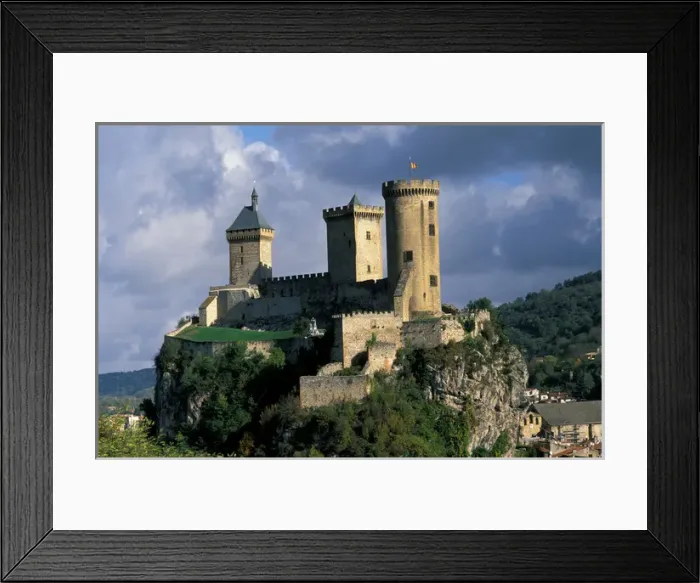 Framed Print : EU, France, Foix, Ariege, Pyrenees. Chateau Comtal (Chateau of the Counts of Foix) Framed Print : EU, France, Foix, Ariege, Pyrenees. Chateau Comtal (Chateau of the Counts of Foix)
