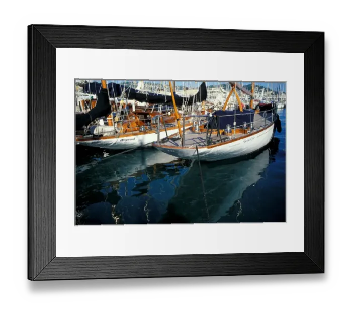Framed Print : EU, France, Cote D Azur, Cannes, Alpes Maritimes, sailing yachts