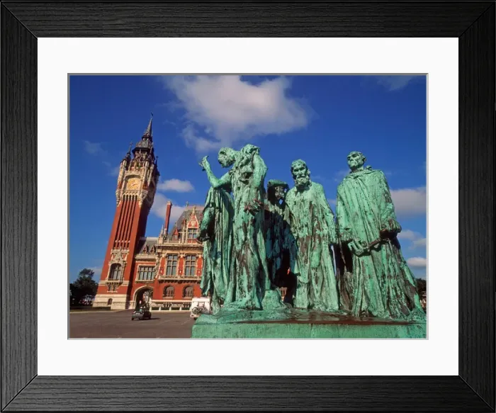 Framed Print : Statue Burghers of Calais by Rodin, Hotel de Ville (town hall), Calais Framed Print : Statue Burghers of Calais by Rodin, Hotel de Ville (town hall), Calais