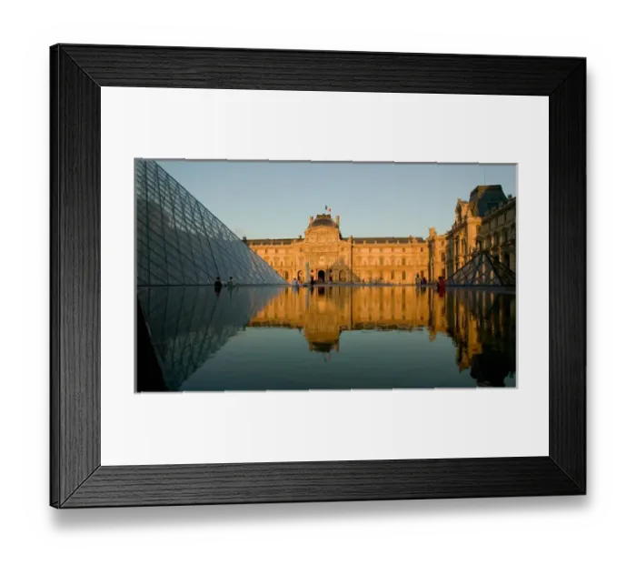 Framed Print : Pyramid and Louvre Paris, France Framed Print : Pyramid and Louvre Paris, France