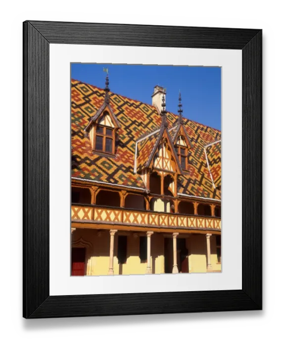 Framed Print : Hotel-Dieu, Baune, Cote-d Or, Burgundy, France Framed Print : Hotel-Dieu, Baune, Cote-d Or, Burgundy, France