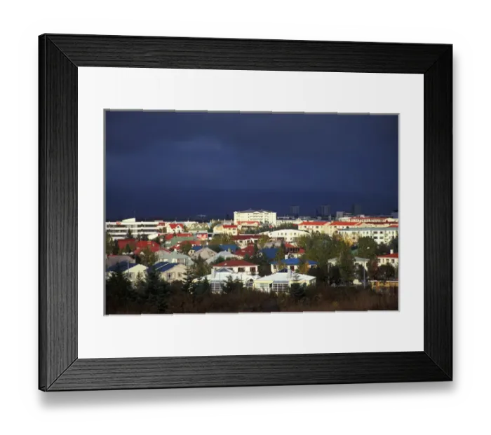 Framed Print : 04. Europe, Iceland, Reykjavik, View from The Pearl
