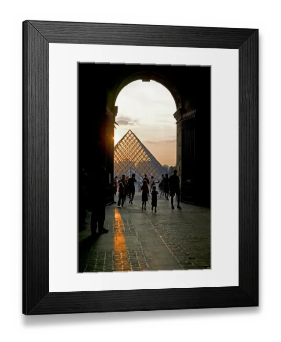 Framed Print : Louvre Pyramid, Paris, France sunset Framed Print : Louvre Pyramid, Paris, France sunset