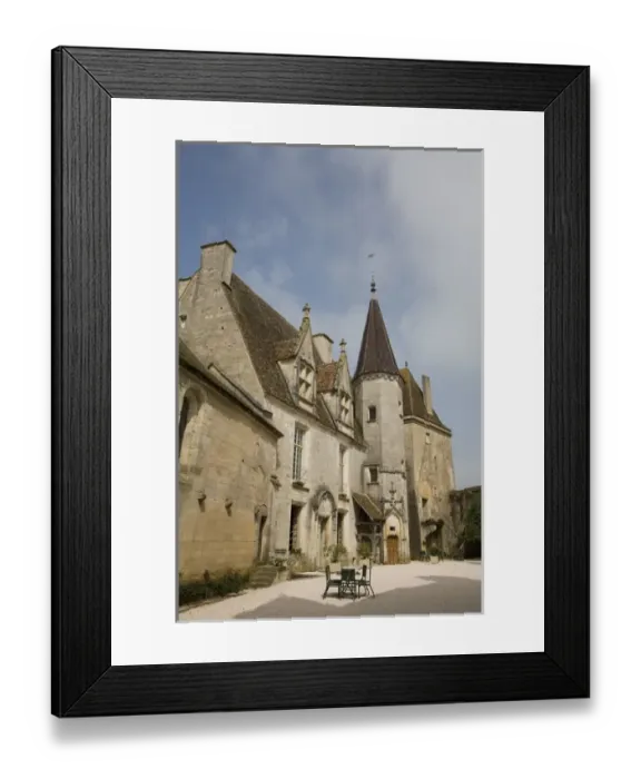 Framed Print : Chateauneuf de Chateauneuf-en-Auxois, Cote d Or, Burgundy, France