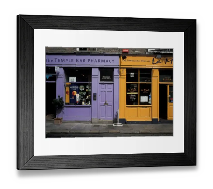 Framed Print : Europe, Ireland, Dublin. Temple Bar neighborhood