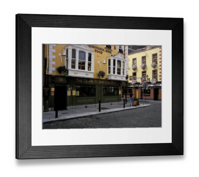 Framed Print : Europe, Ireland, Dublin. Temple Bar neighborhood Framed Print : Europe, Ireland, Dublin. Temple Bar neighborhood