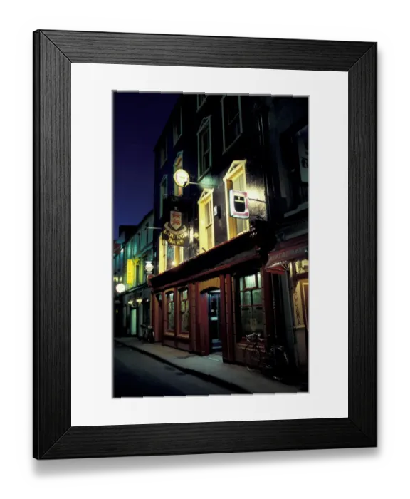 Framed Print : Ireland, Cork. Pub at night