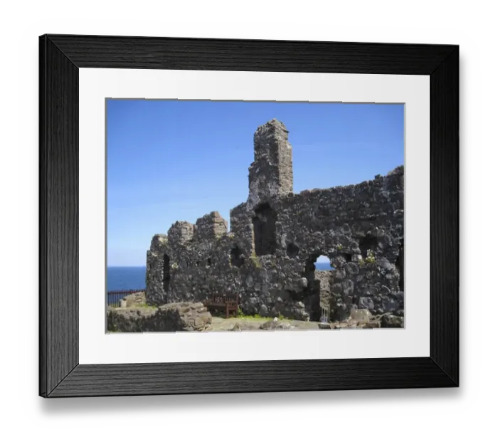 Framed Print : Northern Ireland, County Antrim, Dunluce Castle near Bushmills and Portrush, off Framed Print : Northern Ireland, County Antrim, Dunluce Castle near Bushmills and Portrush, off