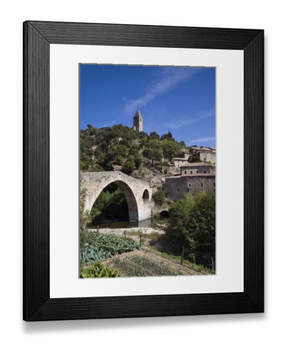Framed Print : Olargues, Herault, Languedoc, France Framed Print : Olargues, Herault, Languedoc, France