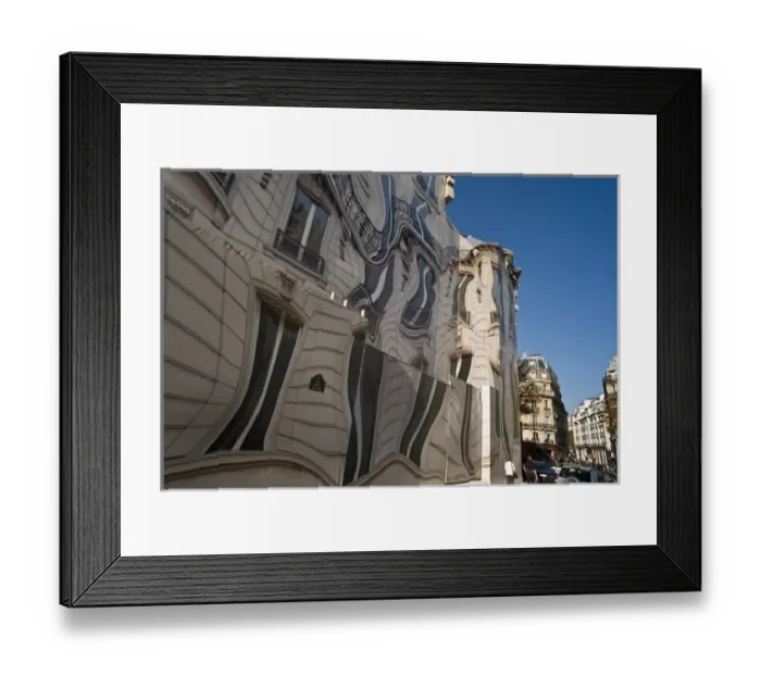 Framed Print : Building construction barrier, Paris; France