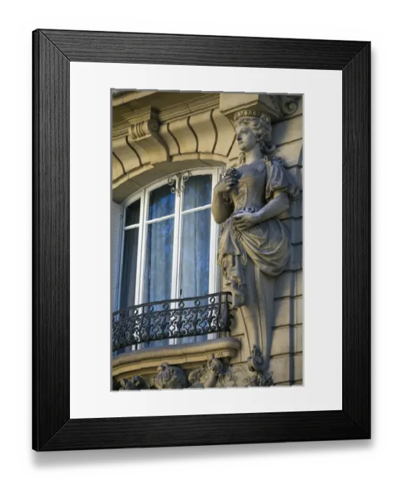 Framed Print : Decoration of a window, Paris, France Framed Print : Decoration of a window, Paris, France