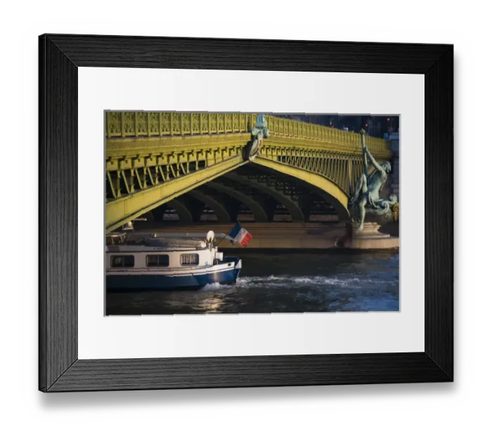 Framed Print : Pont Mirabeau across Seine, Paris, France Framed Print : Pont Mirabeau across Seine, Paris, France