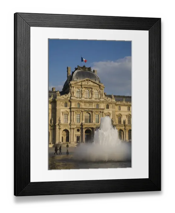 Framed Print : Sully Pavillon in the Cour Napoleon of the Louvre, Paris France Framed Print : Sully Pavillon in the Cour Napoleon of the Louvre, Paris France