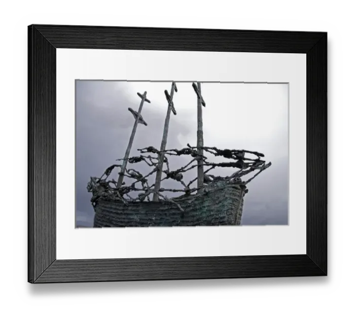 Framed Print : County Mayo, Ireland. The National Famine Memorial, in the shadow of Croagh Patrick Framed Print : County Mayo, Ireland. The National Famine Memorial, in the shadow of Croagh Patrick