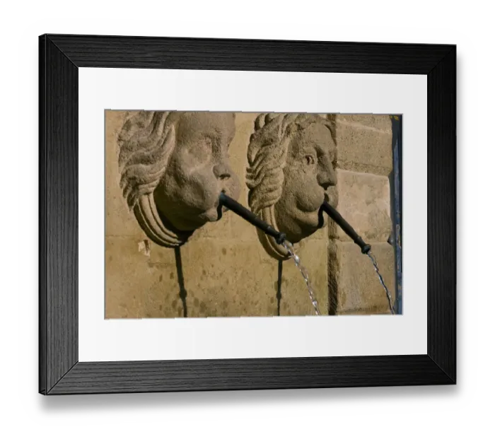 Framed Print : France, Provence, Bouche du Rhone, Aix en Provence, Fontaine de Bogniers, fountain
