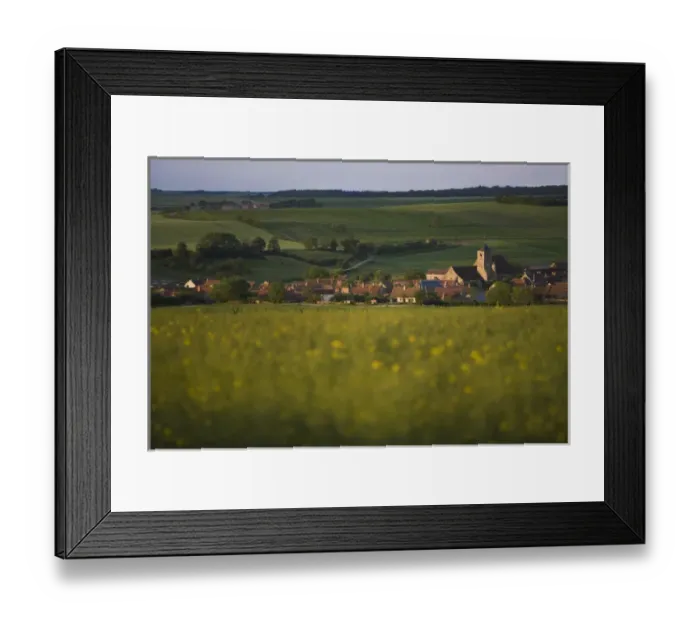 Framed Print : Village in Burgundy, France Framed Print : Village in Burgundy, France