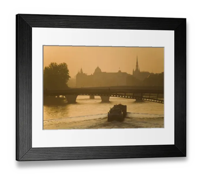 Framed Print : Sunrise over Seine, Paris, France