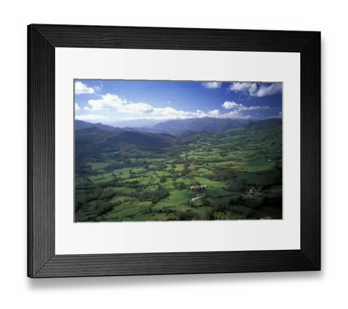 Framed Print : Europe, France, Pyrenees, Ariege. View of valley Framed Print : Europe, France, Pyrenees, Ariege. View of valley