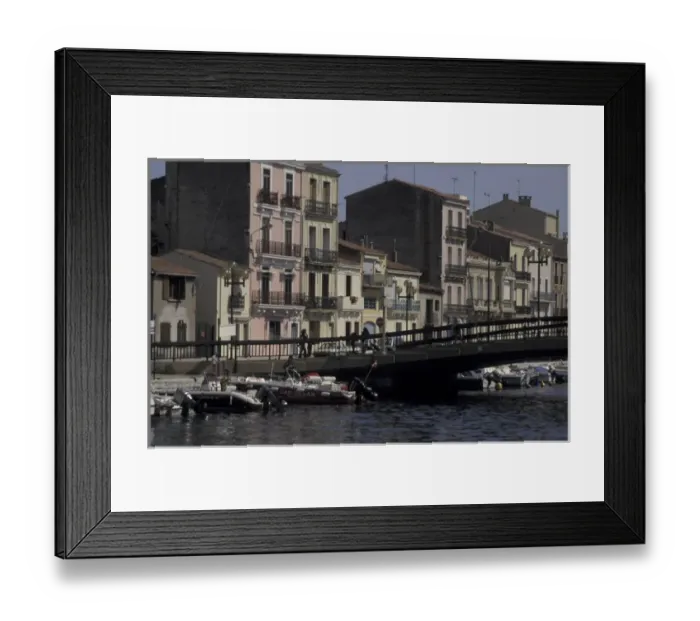 Framed Print : Europe, France, Sete. Main canal