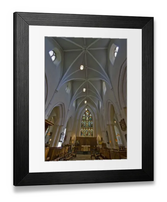 Framed Print : Down Cathedral, St. Patrick, Northern Ireland, stained glass, religion, church, window