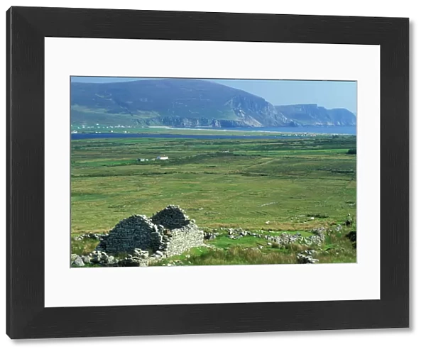 Europe, Ireland, County Mayo, Achill Island. Ancient Village