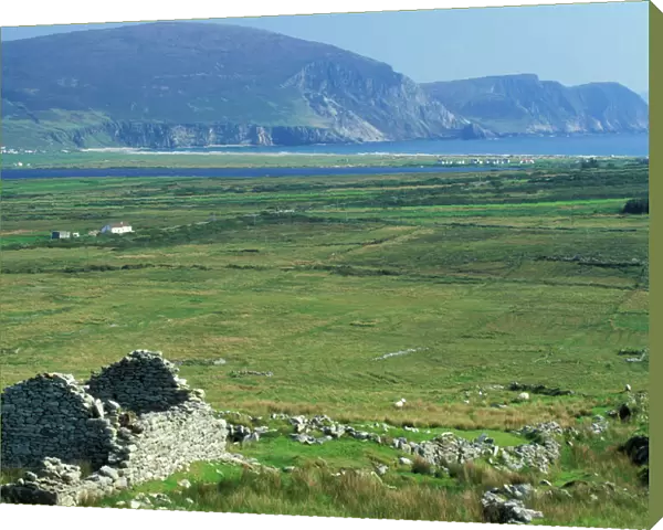 Europe, Ireland, County Mayo, Achill Island. Ancient Village