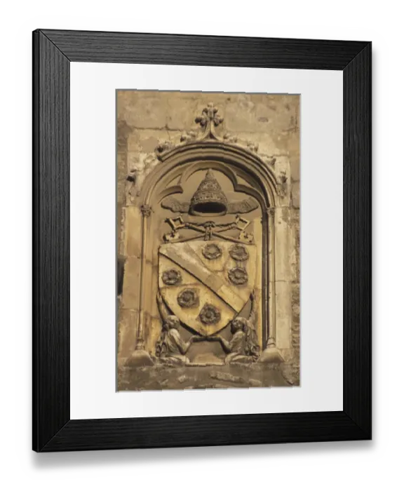 Framed Print : Europe, France, Avignon. Papal coat of arms