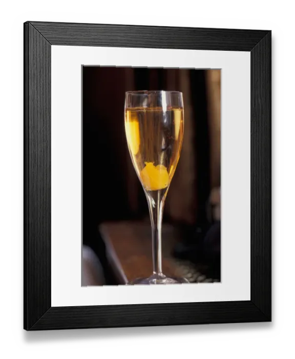 Framed Print : EU, France, Alsace, Nancy, Champagne with plum Framed Print : EU, France, Alsace, Nancy, Champagne with plum