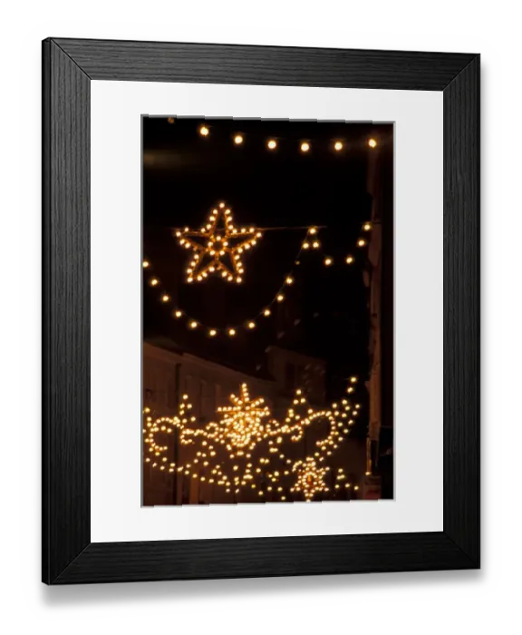 Framed Print : EU, France, Alsace, Metz. Christmas Lights