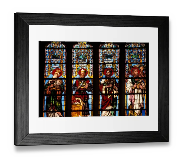Framed Print : EU, France, Alsace, Stained glass window at St. Nicholas De Port Basilica Framed Print : EU, France, Alsace, Stained glass window at St. Nicholas De Port Basilica