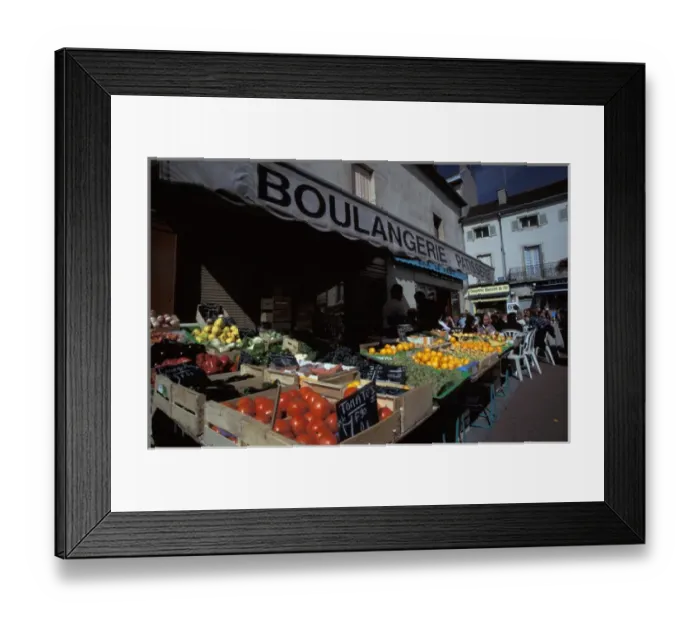 Framed Print : EU, France, Dijon. Outdoor market