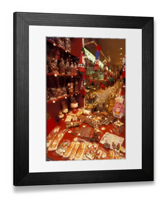 Framed Print : EU, France, Saverne. Christmas window, confectionary shop Framed Print : EU, France, Saverne. Christmas window, confectionary shop