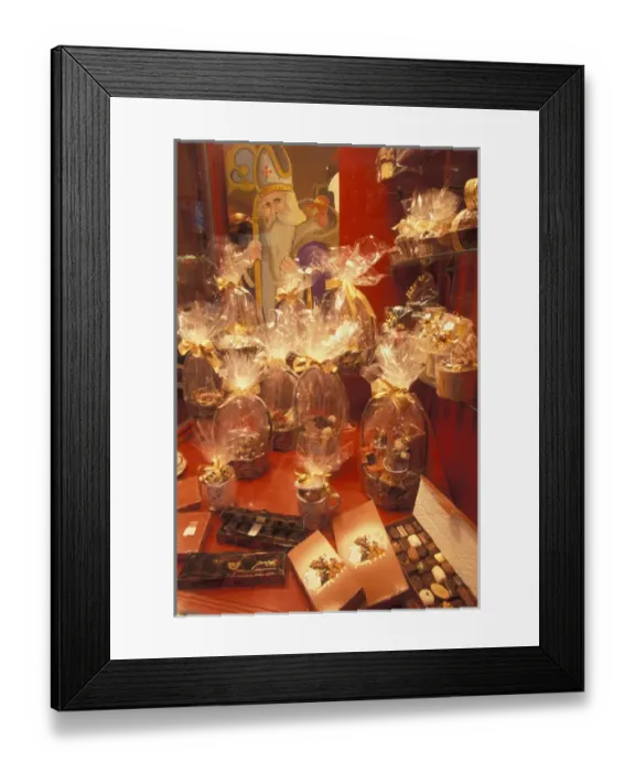 Framed Print : EU, France, Alsace, Montenach. Christmas baskets in store window Framed Print : EU, France, Alsace, Montenach. Christmas baskets in store window
