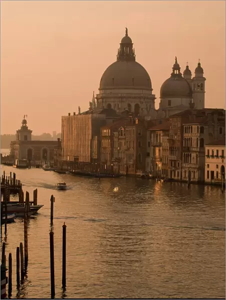 Italy, Venice. Chiesa di Santa Maria della Salute and Grande Canal