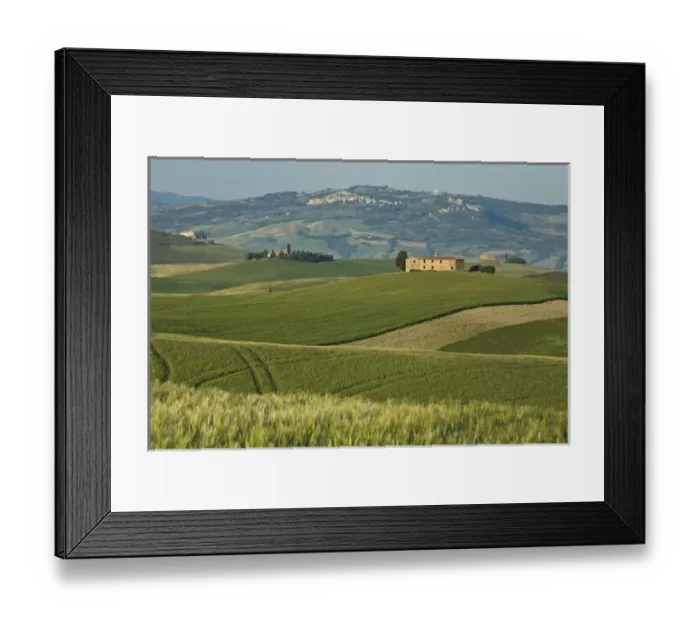 Framed Print : Italy, Tuscany. Springtime landscape near Pienza Framed Print : Italy, Tuscany. Springtime landscape near Pienza