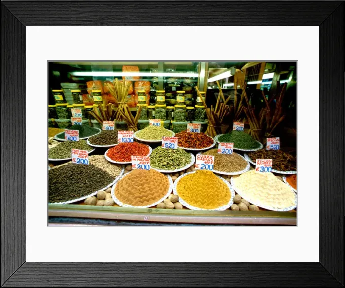 Framed Print : Europe, Italy, Venice. Typical store front window, spice shop Framed Print : Europe, Italy, Venice. Typical store front window, spice shop