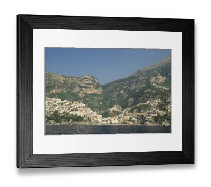 Framed Print : Europe, Italy, Amalfi Coast, Bay of Salerno, Positano